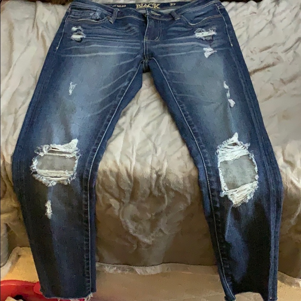 Buckle Black Skinny Jeans